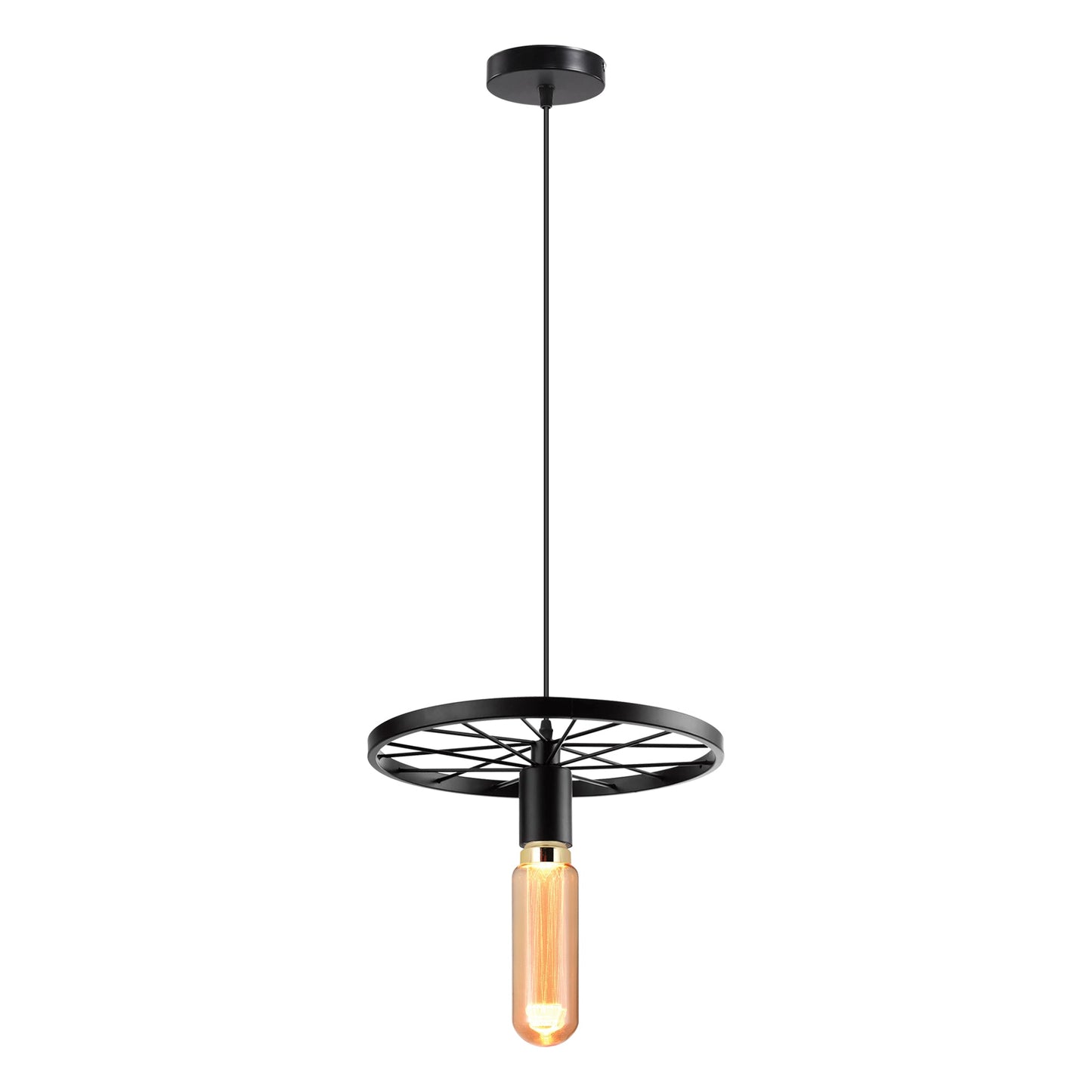Vintage Industrial Ceiling Light Wheel Pendant Light Chandelier Retro Lamp~5100-11