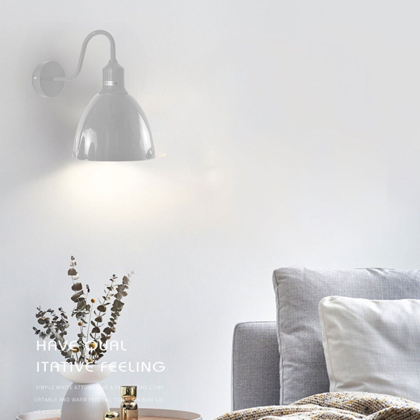Swan Neck Wall Sconce - E27 Base Wall Lights -4077-2